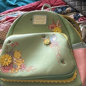 Loungefly Green and Pink Winnie the Pooh Backpack